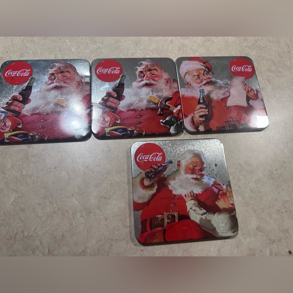 Coca cola christmas coasters